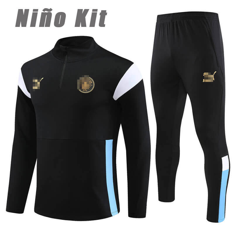 Sudadera Entrenamiento Manchester City 2023/2024 Niño Kit Negro